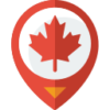 Canada flag pin icon