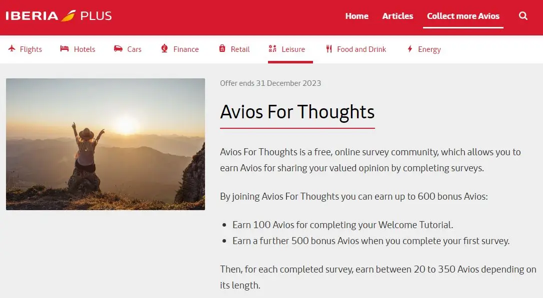 avios for thoughts review