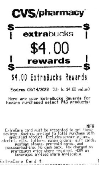 CVS extra bucks survey reward