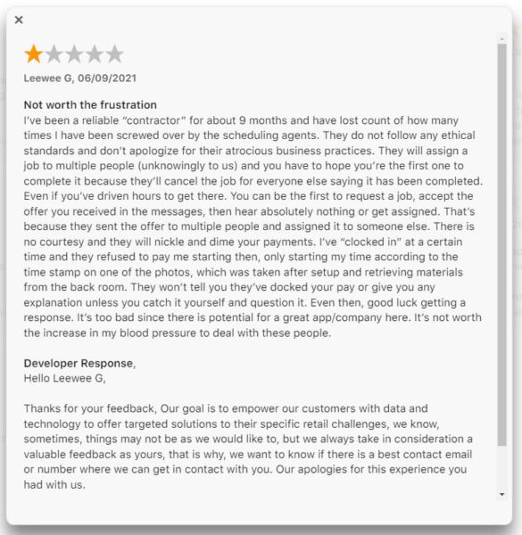 merchandiser review app store