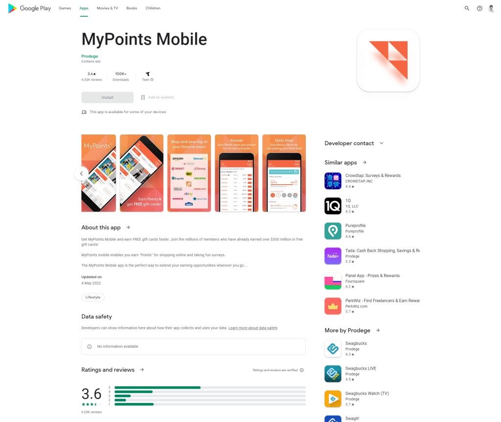 mypoints android app