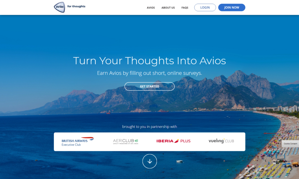 Avios for Thoughts Surveys