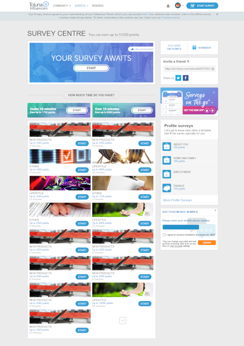 toluna survey offerwall